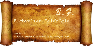 Buchvalter Felícia névjegykártya